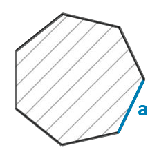 Найти площадь правильного многоугольника через сторону.