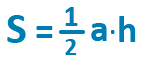 Формула расчета площади параллелограмма через сторону и высоту.