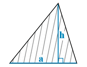 Найти площадь треугольника через основание и высоту.
