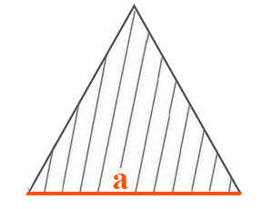Сторона равностороннего треугольника.