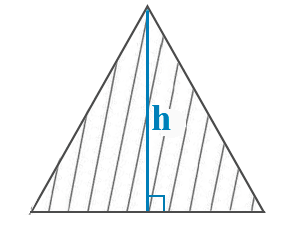 Расчет площади равностороннего треугольника через высоту.